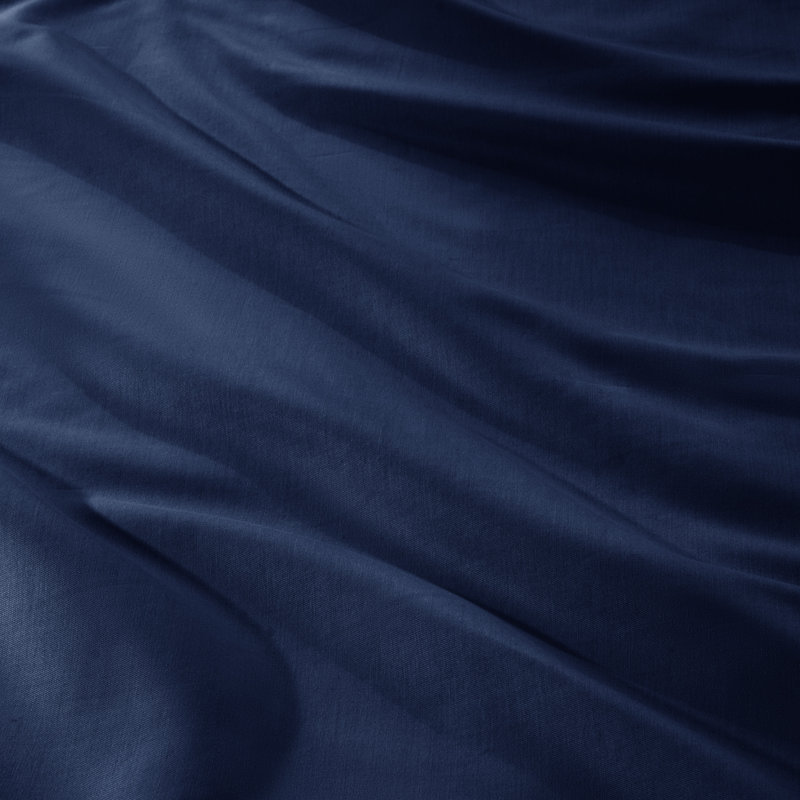 Organic Sateen Machine Woven Fitted Sheet, Twin XL Fitted Sheet, Dark Blue