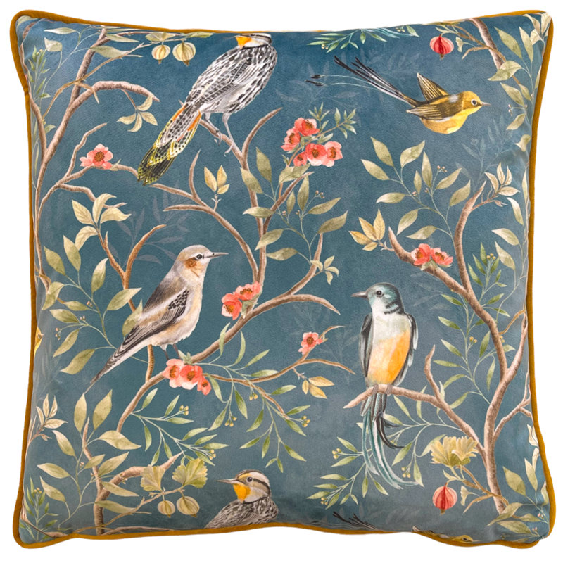 Square Throw Cushion, Slate Blue