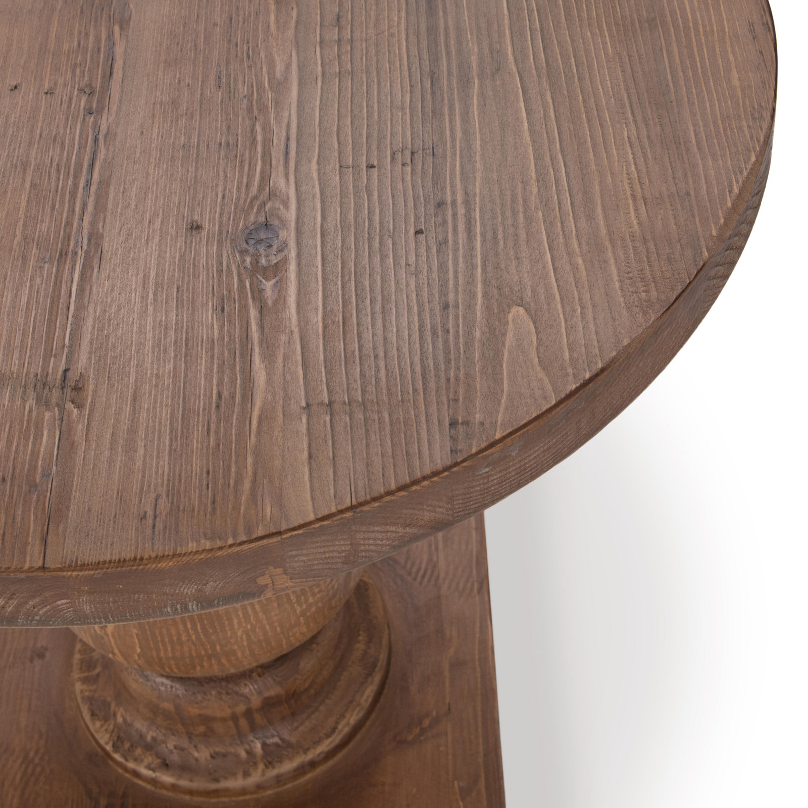 Farrer Solid Wood End Table, Mission Brown