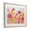 Blooming Whimsy, impression encadrée sous verre rose et jaune, design par Andrea Haase