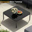 Ensemble de conversation modulaire en aluminium 5 pièces avec coussins de 5,1 po d'épaisseur et table basse, ensemble de terrasse modulaire à assise profonde-128920026