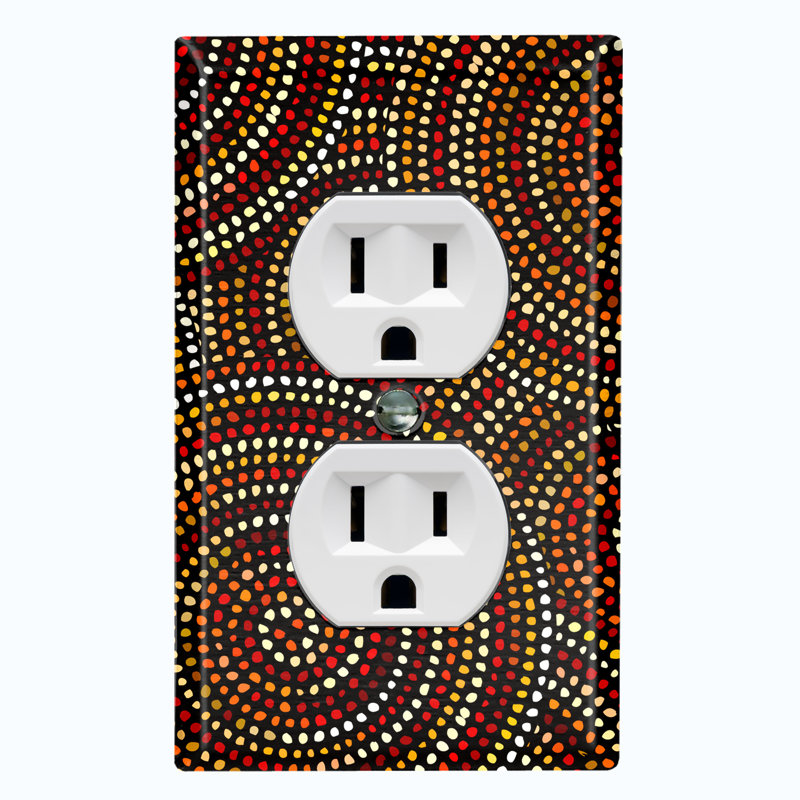 Patterned 1 - Gang Toggle Light Switch Standard Wall Plate