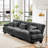 3-Seater Sectional Sofa Modular Deep Seat Sofa Couch , Chenille Sofa Soft Comfy Upholstered Furniture For Living Room, Apartment, Studio, Office,Chenille Gray-430766835