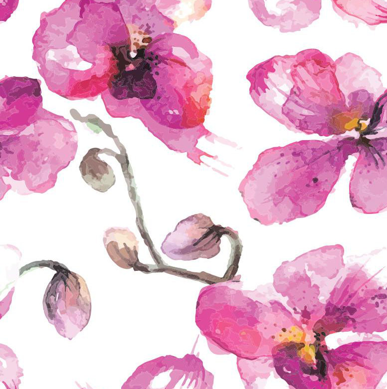 Adhésif décoratif orchidée à motif floral et botanique, l 120 po x L 180 po