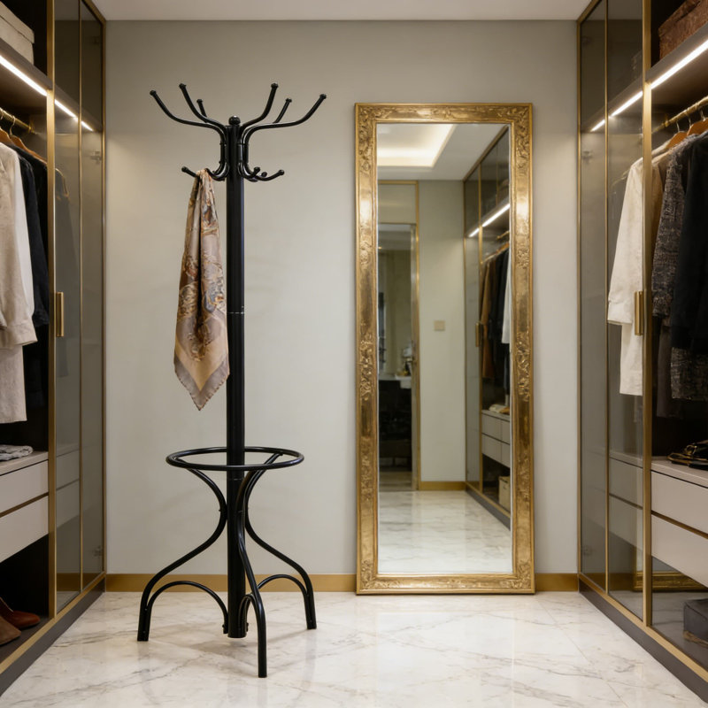 Portemanteaux moderne avec crochets doubles pour l'organisation de vestibules, de couloirs ou de vestibules