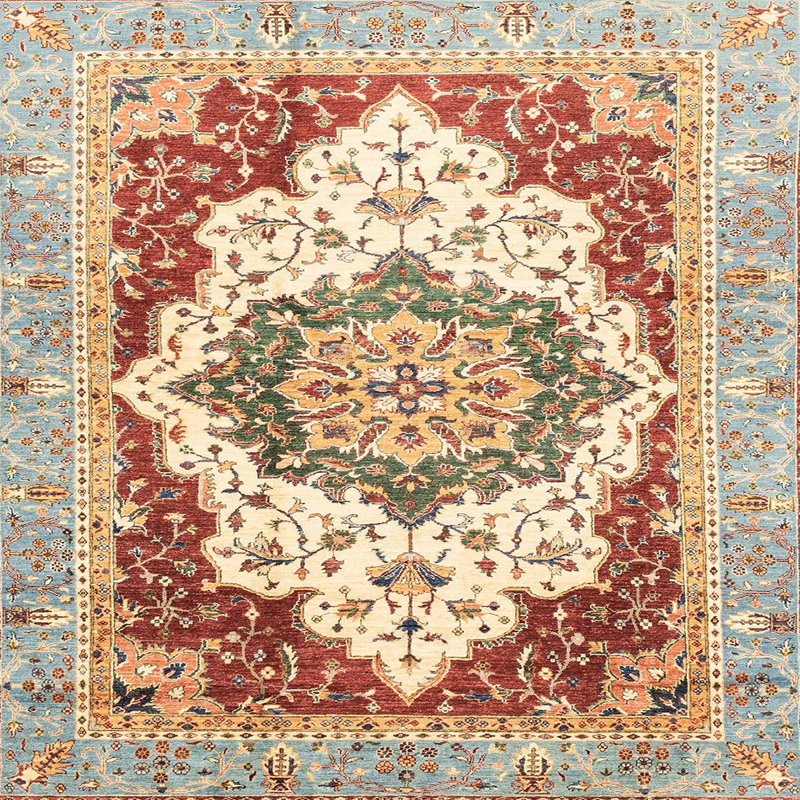 Tapis abstrait moderne 3109, Carré 3 pi