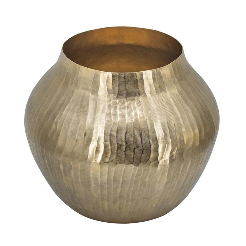 11.4" H x 13.5" W x 13.5" D Madison Metal Table Vase, 11.4" H x 13.5" W x 13.5" D