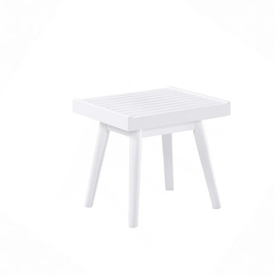 Solid Wood Slatted Bench, 19" Long