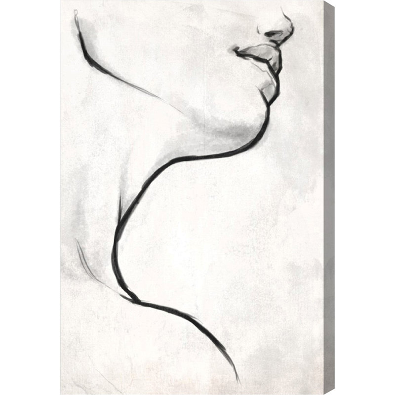 " White Contour " by Oliver Gal, 24" H x 16" W x 1.5" D, Wrapped Canvas