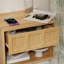 Table de chevet flottante moderne avec coins arrondis-307605675