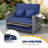 Boden 65" W Wicker Patio Daybed with Ottoman and Side Trays-1344198774