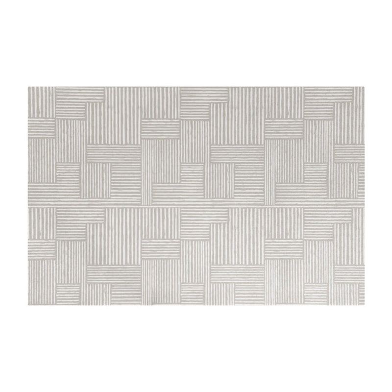 Tapis de cuisine anti-dérapant Un-Rug Organic Squares par Matterly, Rectangle 1 pi 11 po x 2 pi 11 po, Brun clair