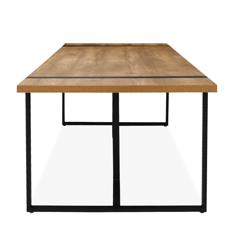 7-Piece Industrial Rectangular Dining Set For 6