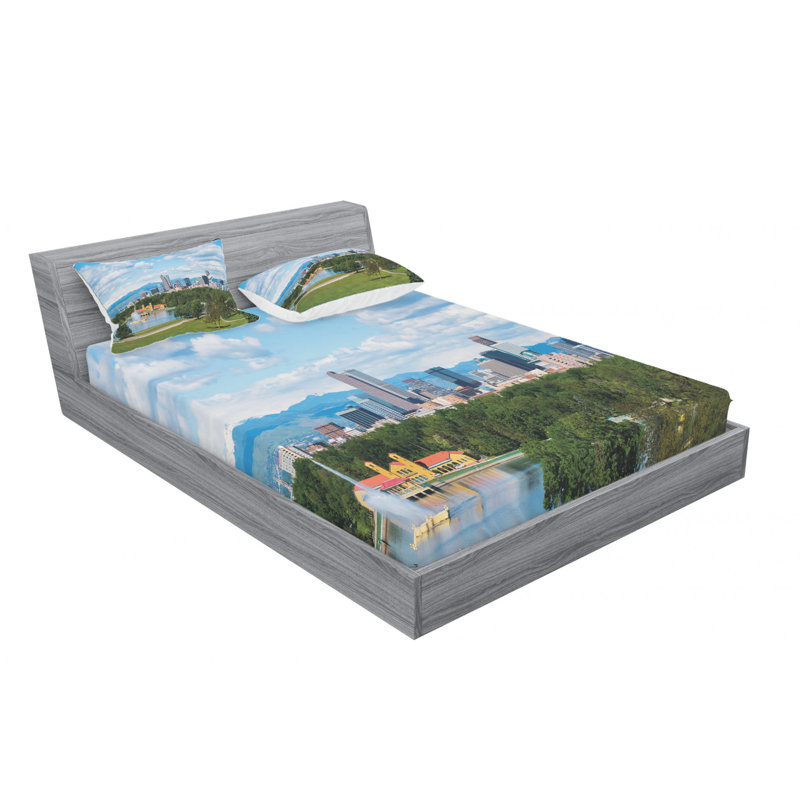 Ensemble de draps City Park at Denver, Ensemble de drap pour grand lit avec drap-housse