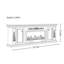 Meuble télé simple de style américain avec foyer blanc