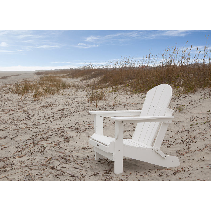 Berngar Foldable Outdoor Adirondack Chair, White