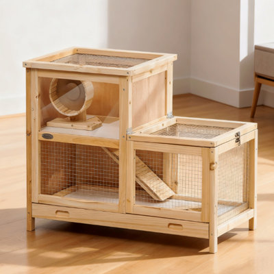 Cage à hamster à 2 niveaux