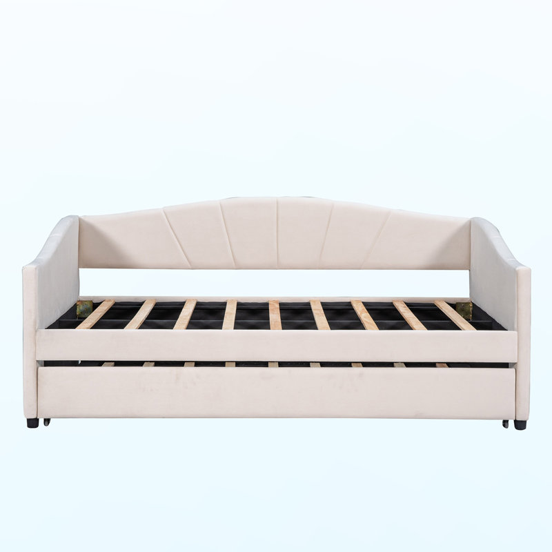 Lit de jour avec lit gigogne Dominee, Beige