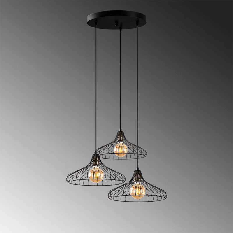 Luminaire suspendu conique à 3 lumières Hudgens