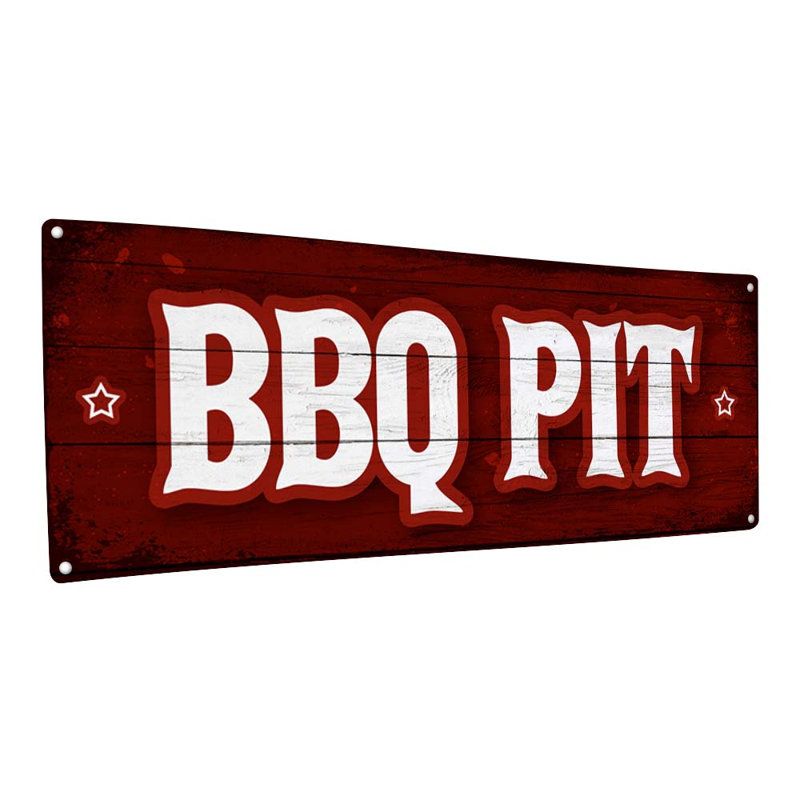 BBQ PIT, impression sur métal