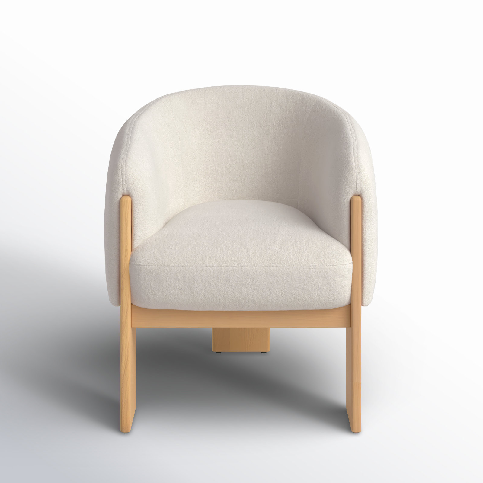 Eileen Boucle Tripod Dining Armchair, Tan