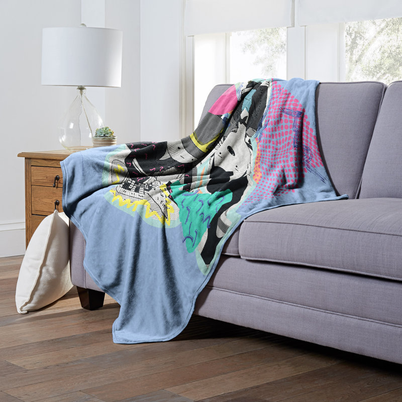 Adventure Time Unlikely Besties Blue Silk Touch Throw Blanket
