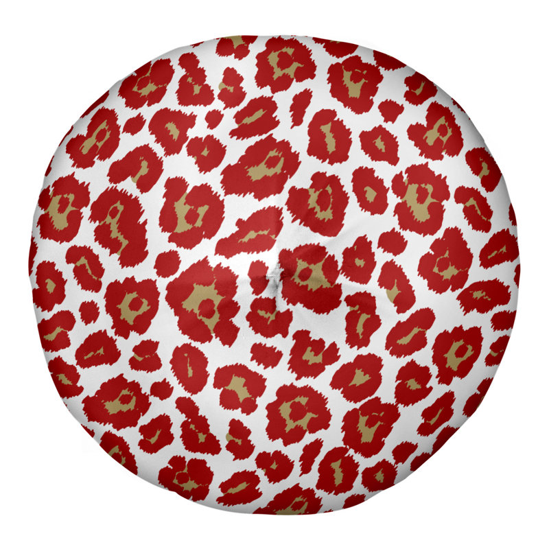 Housse et insert de coussin touffeté rond, H 26 po x l 26 po x P 4 po, Blanc