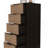 Dresser 42"H, 5 Drawer, Vertical Dresser, Black / Light Oak-373715181
