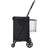 100 lbs Capacity Steel Folding Shopping Cart Black Foldable Design