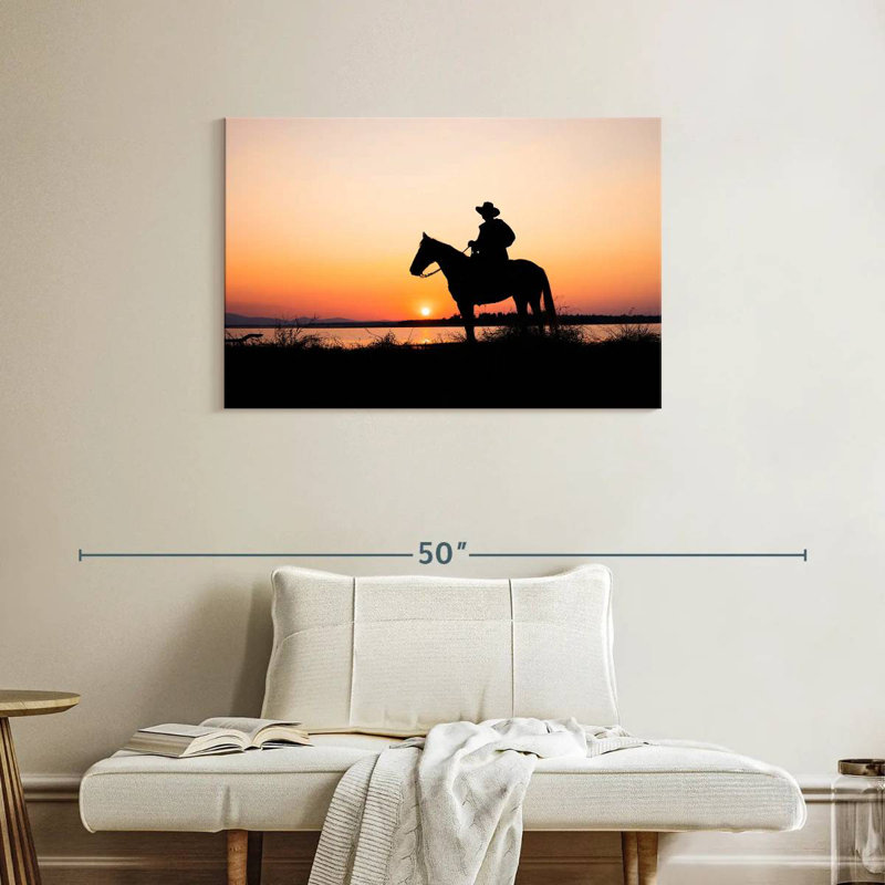 Lelar Cowboy Silhouette, 24" H x 36" W