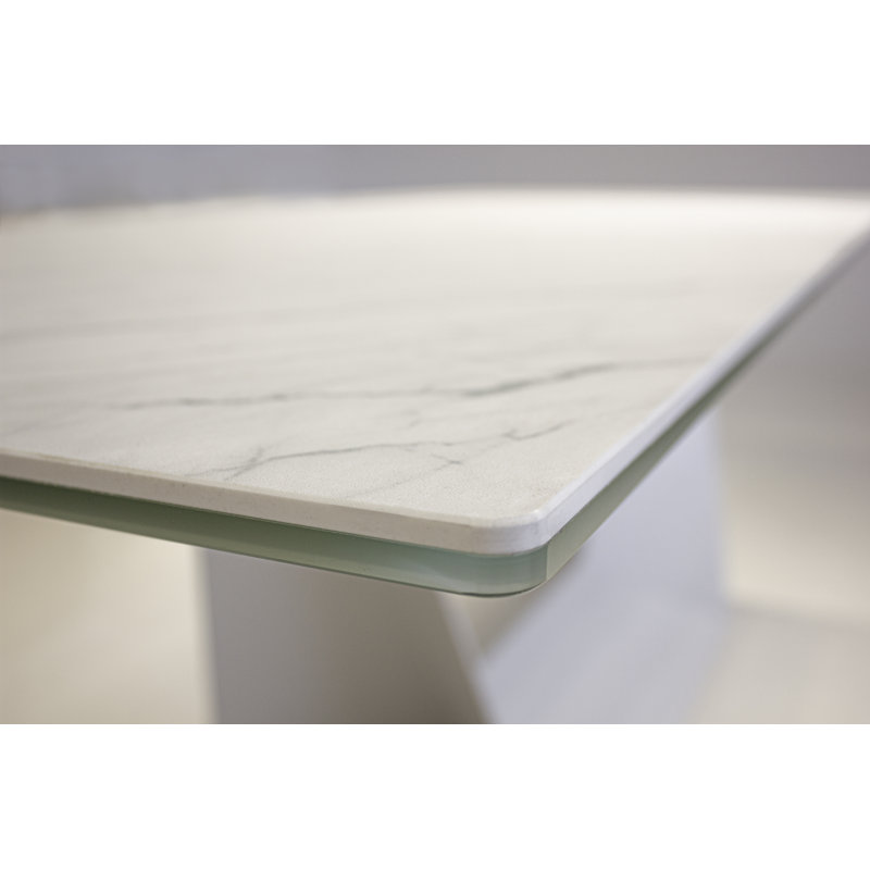 Origami Extendable Metal Base Dining Table