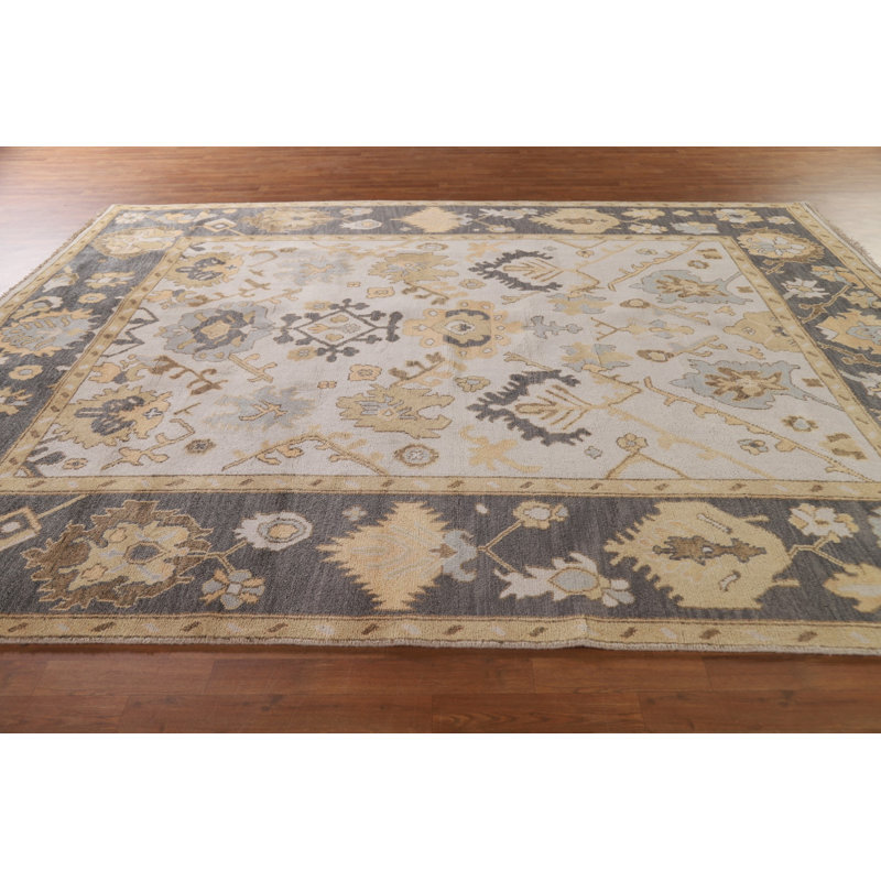 Tapis floral floral Oushak 9 x 12
