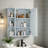 Bathroom Wall Storage Cabinet With Mirror, Medicine Cabinet With Adjustable Wood Shelf, Doors & 6 Open Shelves-1270781926