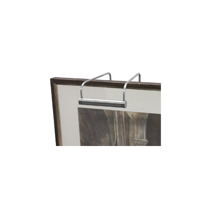 Frame Mounted Picture Light, 7.5" H x 6" W x 8" D, Chrome