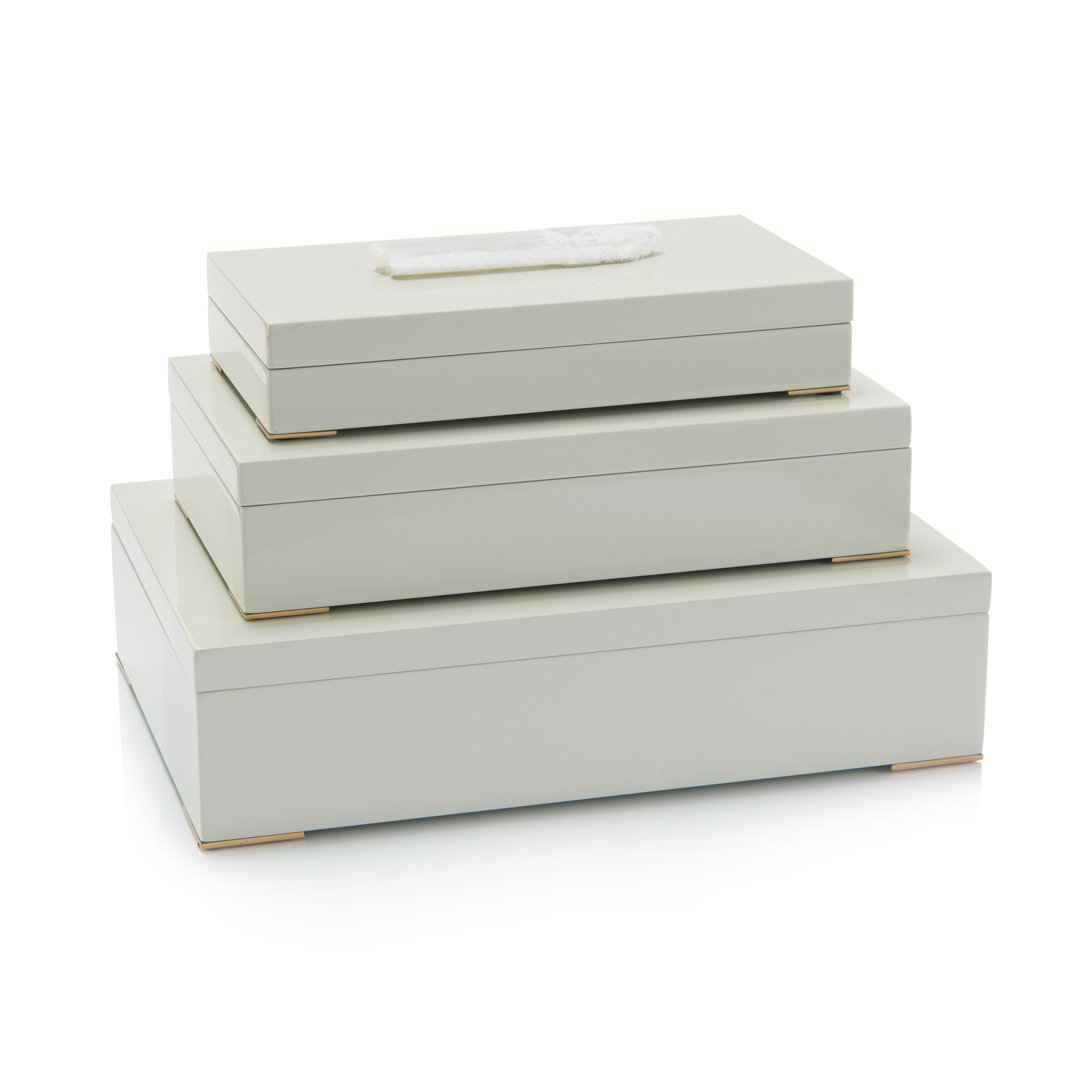 3 Piece Ceramic Decorative Box Set John-Richard
