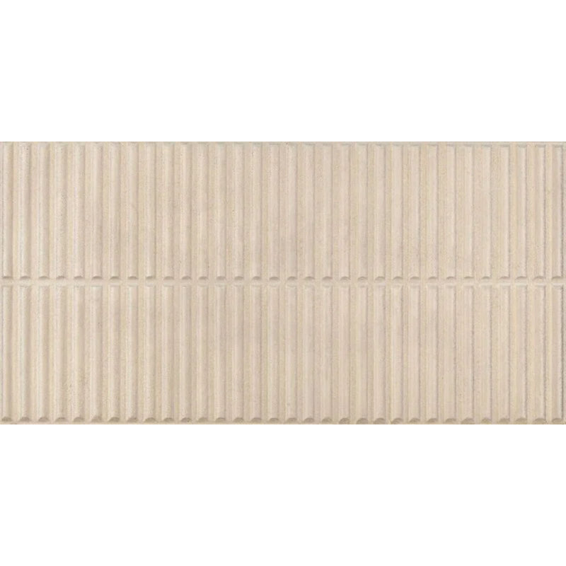 Stripes 12x24 Fluted 3D Porcelain Wall Tile – Ribbed Textured Modern Tile, White Matte