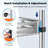4-Tier Rust-Proof Bathroom Organizer for Bathtub Shampoo Storage - 47-121 Inch Adjustable - Silver