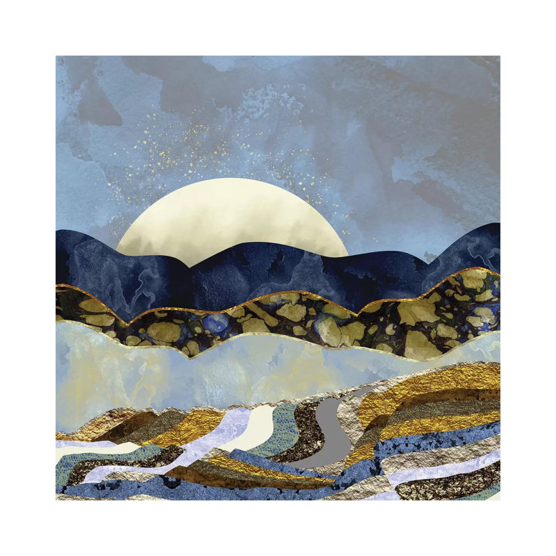 Firefly Sky - impression d'art graphique, Pas de tapis, Toile tendue, H 12 po x l 12 po x P 0,75 po