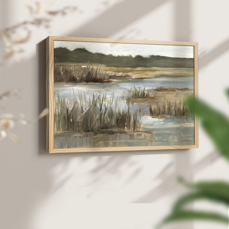 Graminées de zones humides I - Reproduction encadrée - réaménageable, 8" H x 10" W, Naturel