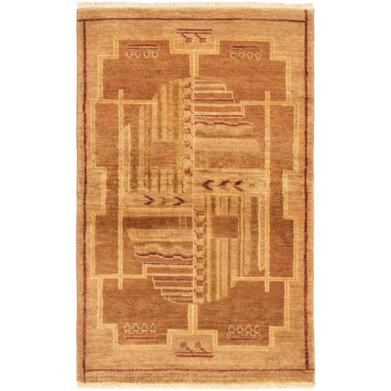 Tapis unique en laine noué à la main Ziegler des années 2010 de 3 pi x 4 pi 10 po Pillager