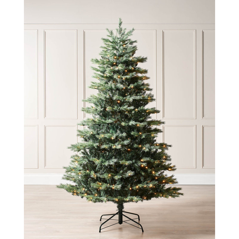Green Realistic Spruce Christmas Tree with 450 LED Lights, 6' H