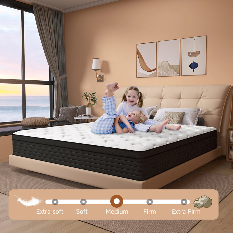 Medium Pocket Spring Hybrid Mattress with CertiPUR-US Certified Foam, Full/Double, High Profile (10")