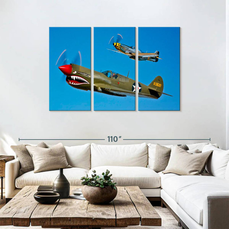 Mait A P-40E Warhawk et P-51D Mustang I, H 48 po x l 74 po