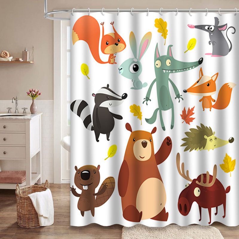 Rideau de douche avec 12 crochets, L 72 po x l 84 po