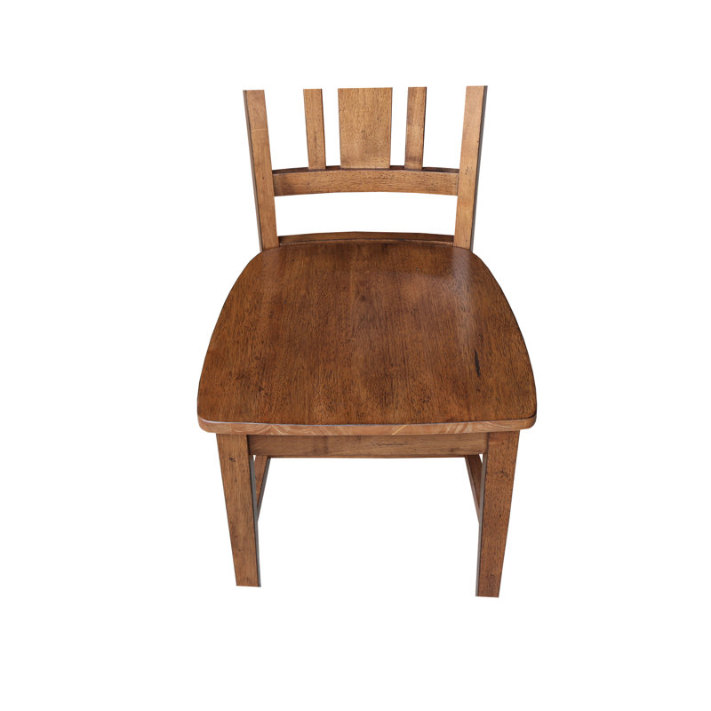 Evalyn Solid Wood Side Chair, Distressed Oak