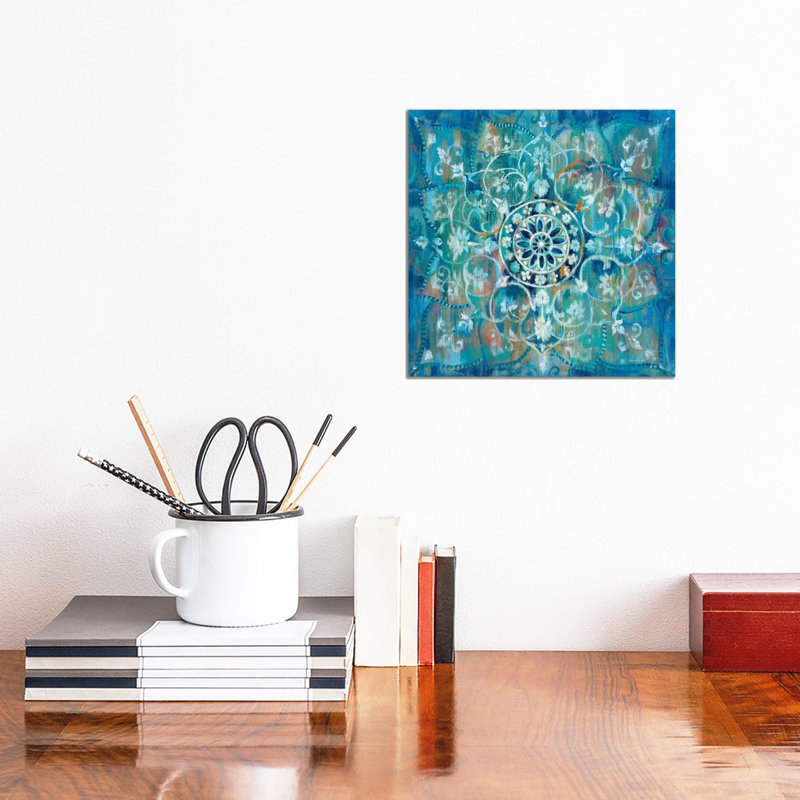 Mandala In Blue I by Danhui Nai - Gallery-Wrapped Canvas Giclée on Canvas, Wrapped Canvas, 30.48 cm H x 30.48 cm W