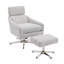 Fauteuil pivotant avec repose-pieds pour le salon