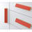 Orange Leather - Wrapped Rectangular Cabinet Pulls-113961143