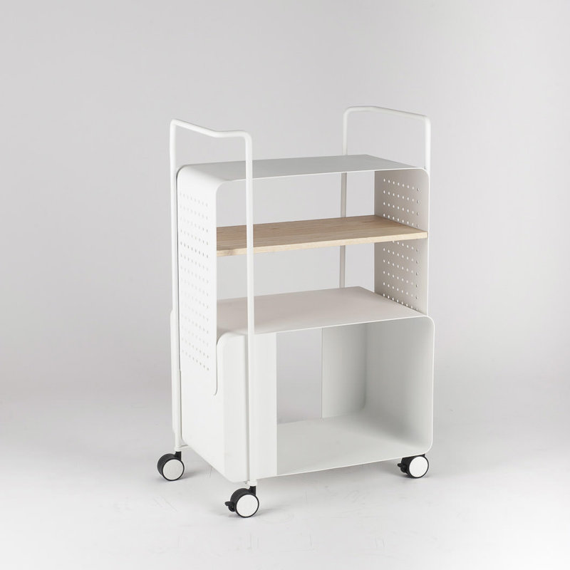 Corinne Metal Bar Cart, White