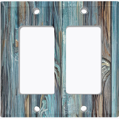 Copper Rust Patina Teal Print 2 - Gang Rocker Standard Wall Plate
